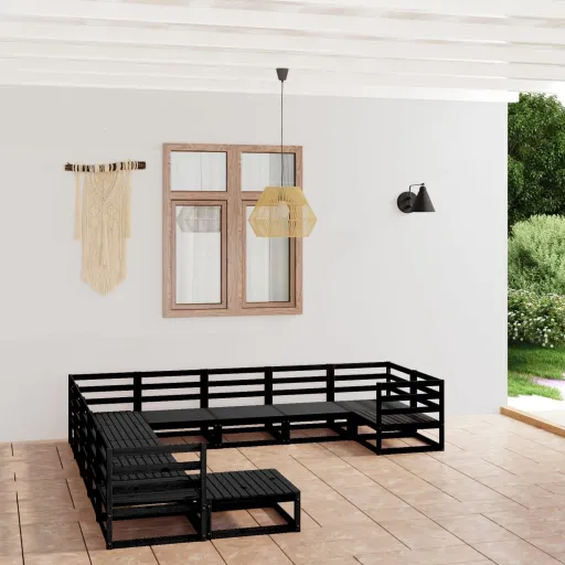 Conjunto Lounge de Jardim Pinho Maciço (11 pcs)