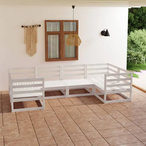 Conjunto Lounge de Jardim Pinho Maciço (6 pcs)