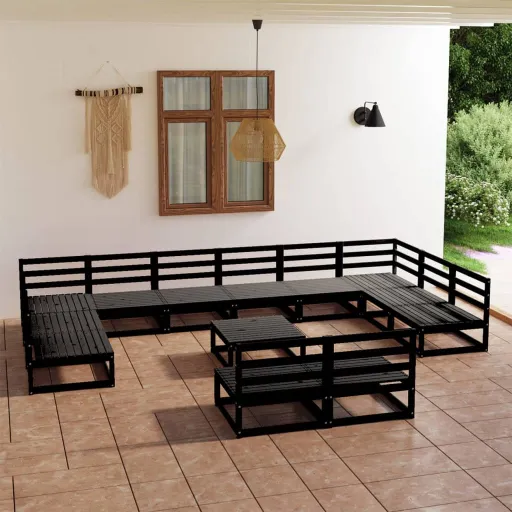 Conjunto Lounge de Jardim Pinho Maciço (13 pcs)