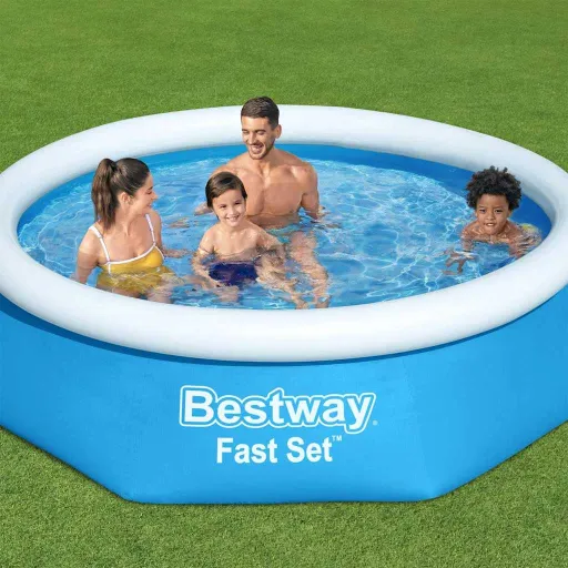 Bestway Piscina Insuflável Redonda Fast Set 244x61 cm 57265