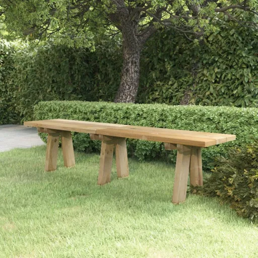 Banco de Jardim 160 cm Madeira de Pinho Maciça Impregnada