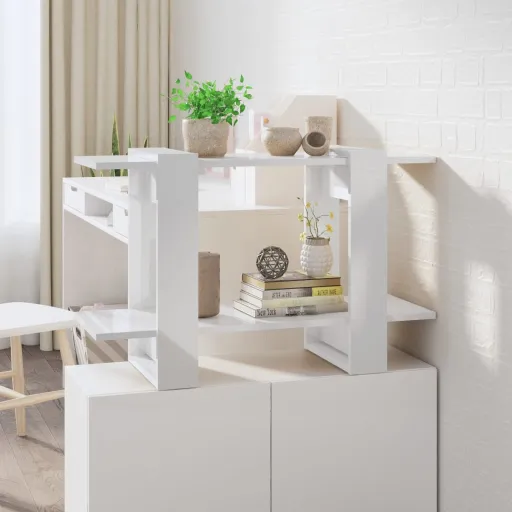 Estante/Divisória 80x30x51 cm Branco Brilhante