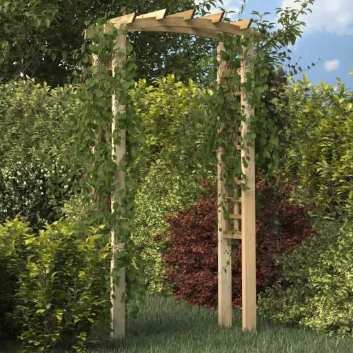Arco com Treliça 110x60x210 cm Pinho Maciço Impregnado