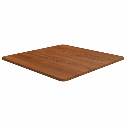 Tampo Mesa Quadrado 60x60x1,5 Carvalho Tratado Castanho-Escuro