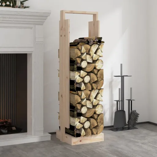 Suporte de Lenha 33,5x30x110 cm Pinho Maciço