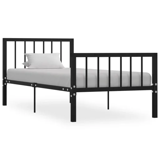 Estrutura de Cama 100x200 cm Metal Preto