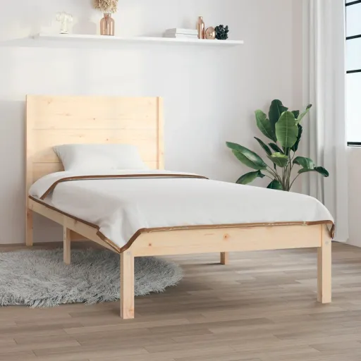 Estrutura de Cama Pequena Solteiro 75x190 cm Madeira Maciça