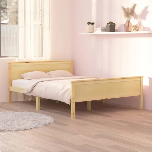 Estrutura de Cama 120x200 cm Pinho Maciço
