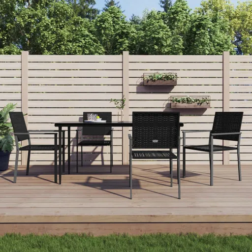 Conjunto de Jantar p/ Jardim Vime PE e Aço (5 pcs)