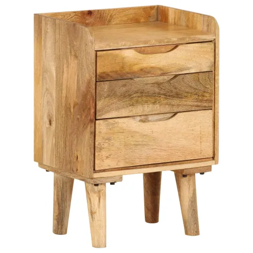 Mesa de Cabeceira em Madeira de Mangueira Maciça 40x30x59,5 cm