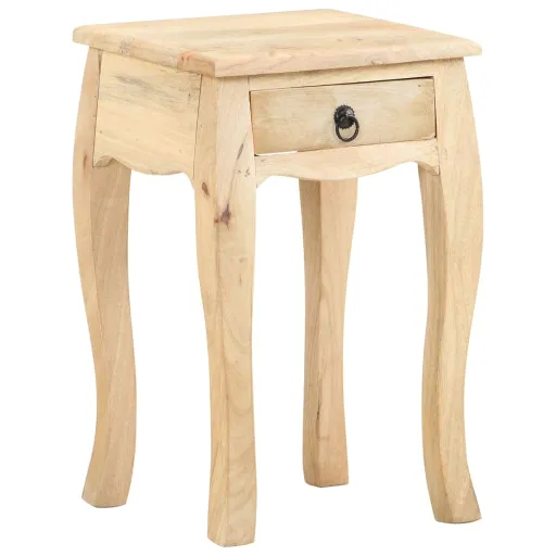 Mesa de Cabeceira 28x28x46 cm Madeira de Mangueira Maciça