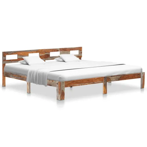 Estrutura de Cama Sem Colchão 200x200 cm Madeira Maciça