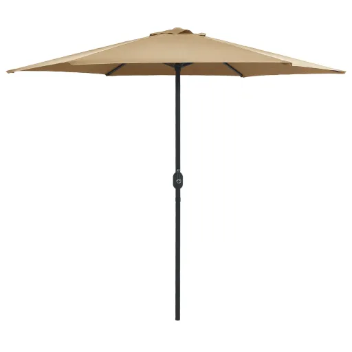 Guarda-Sol Jardim c/ Poste Alumínio 270x246cm Cinza-Acastanhado
