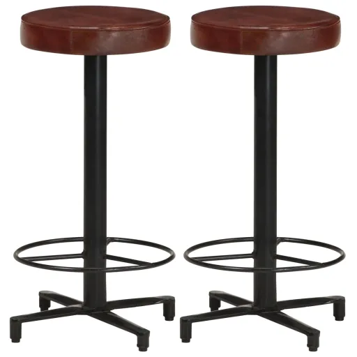Bancos de Bar   66 cm Couro Genuíno (2 pcs)