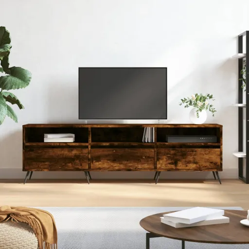 Móvel de TV 150x30x44,5 cm Derivados de Madeira Carvalho Fumado