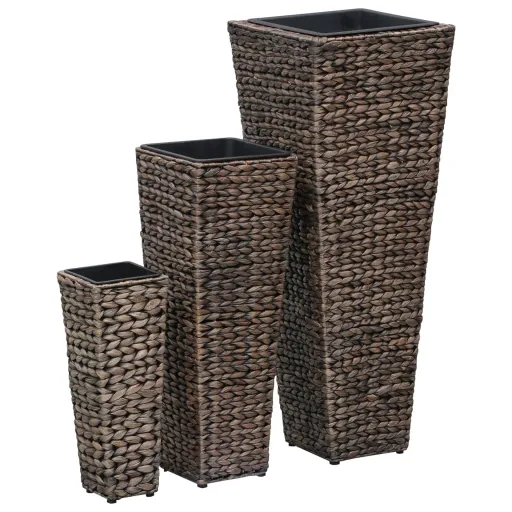 Vasos/Floreiras   Jacinto de Água Castanho-Escuro (3 pcs)