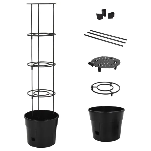 Vaso p/ Cultivo de Tomate Ø29,5x115 cm Polipropileno Antracite