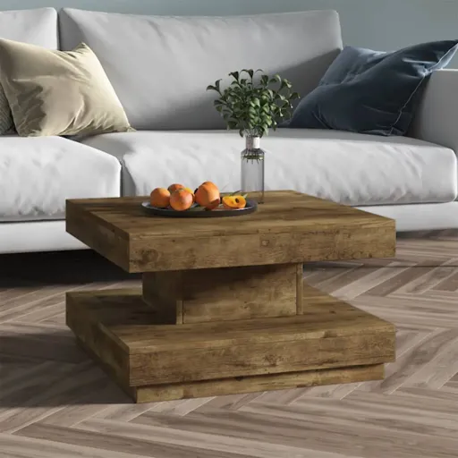 Mesa de Centro 60x60x35 cm MDF Castanho-Escuro