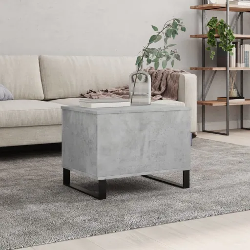 Mesa de Centro 60x44,5x45 cm Derivados Madeira Cinzento Cimento