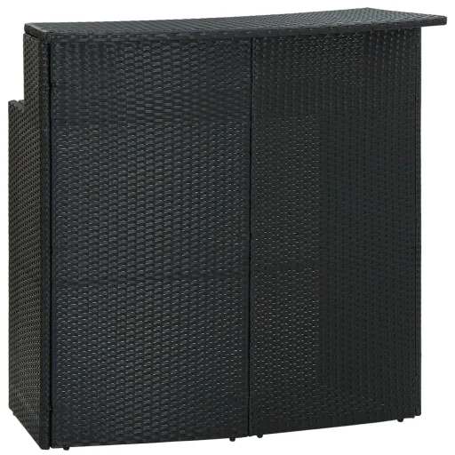 Mesa de Bar para Jardim 120x55x110 cm Vime PE Preto