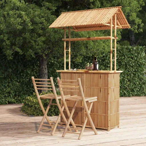 Conjunto de Bar em Bambu (3 pcs)