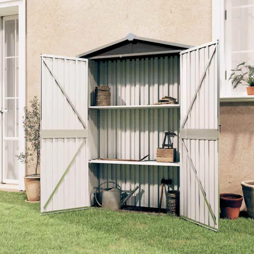 Abrigo de Jardim 116x45x175 cm Aço Galvanizado Antracite