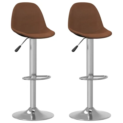 Bancos de Bar   Tecido Castanho (2 pcs)