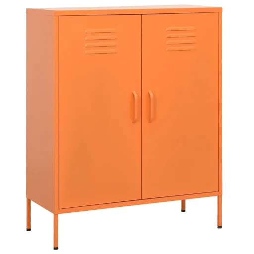 Armário de Arrumação Aço 80x35x101,5 cm Laranja