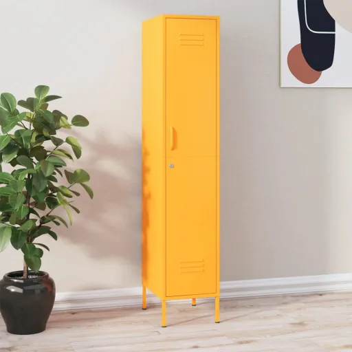 Cacifo 35x46x180 cm Aço Amarelo Mostarda