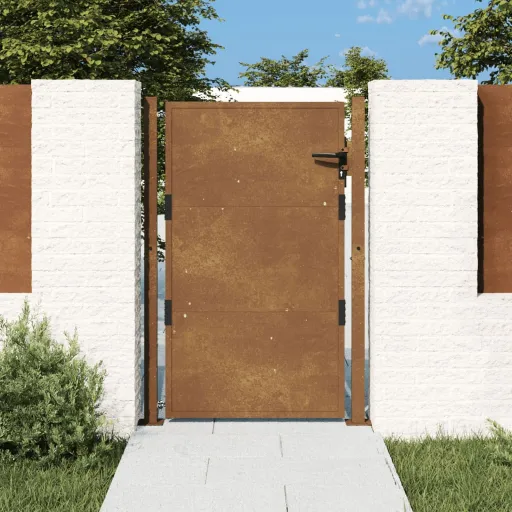 Portão de Jardim 100x125 cm Aço Corten