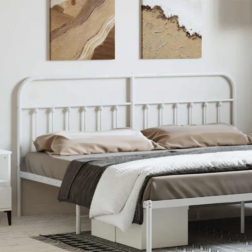 Cabeceira de Substituição 193 cm Metal Branco
