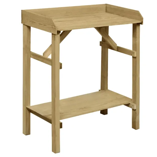 Mesa p/ Vaso/Floreira de Jardim 75x40x90 cm Pinho Impregnado