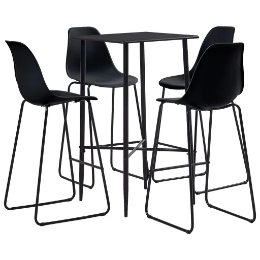 Conjunto de Bar Plástico Preto (5 pcs)