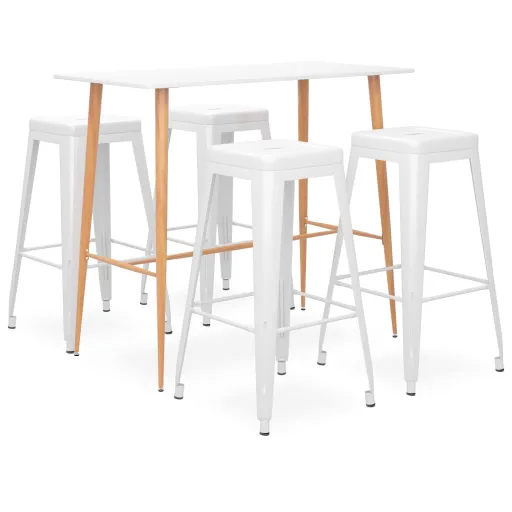Conjunto de Bar Branco (5 pcs)
