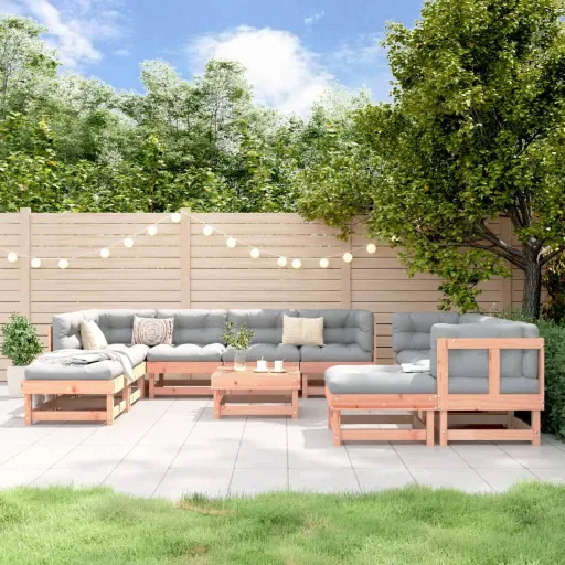 Conjunto Lounge de Jardim Madeira de Douglas Maciça (11 pcs)