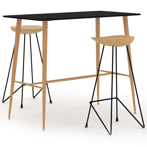 Conjunto de Bar Preto (3 pcs)