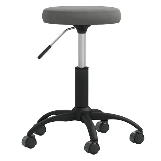 Cadeira de Jantar Veludo Cinzento-Escuro