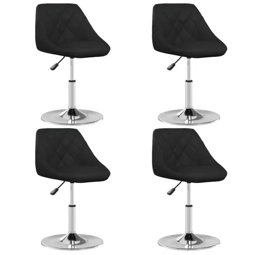 Cadeiras de Jantar   Couro Artificial Preto (4 pcs)
