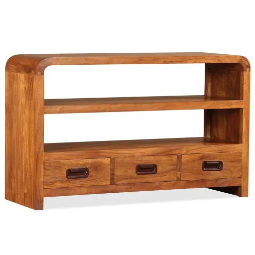 Móvel de TV Madeira de Acácia Maciça 90x30x55 cm