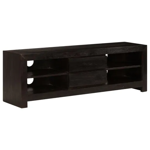 Móvel TV Madeira de Acácia Maciça 120x30x40 cm Castanho Escuro