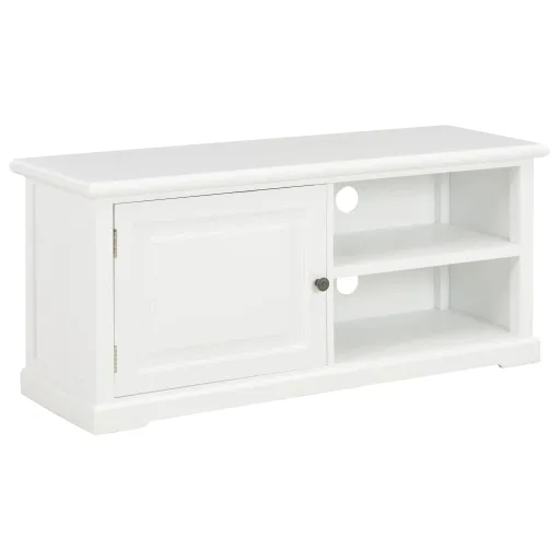 Móvel de TV 90x30x40 cm Madeira Branco
