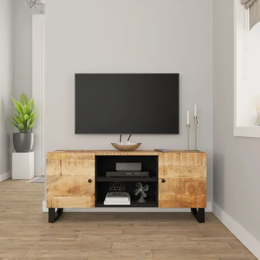 Móvel de TV 105x33x46 cm Madeira de Mangueira Maciça