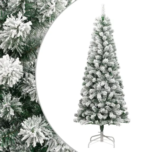 Árvore de Natal Artificial Articulada c/ Flocos de Neve 210 cm