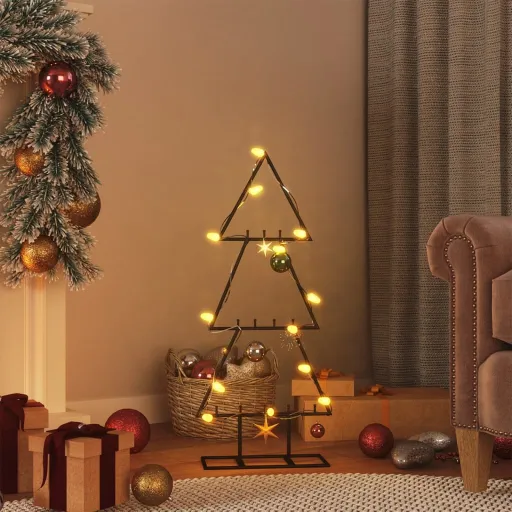 Árvore de Natal para Decoração 60 cm Metal Preto