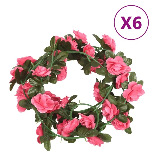 Grinaldas de Flores   240 cm Vermelho Rosado (6 pcs)
