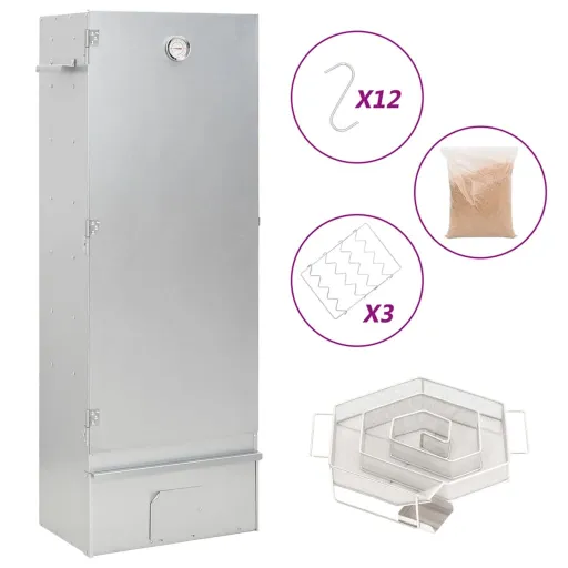 Defumador p/ Churrasqueira c/ Gerador Fumo Frio Aço Galvanizado
