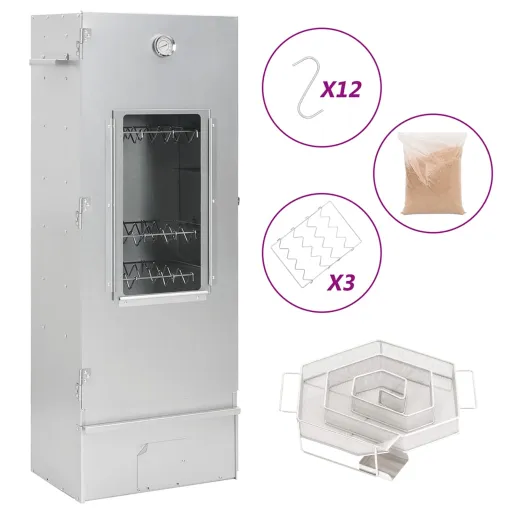 Defumador p/ Churrasqueira c/ Gerador Fumo Frio Aço Galvanizado