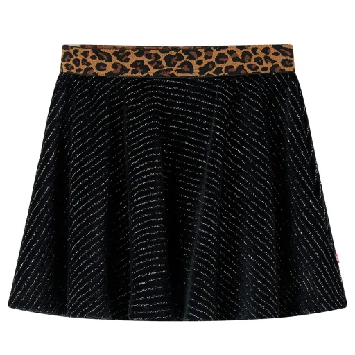 Saia para Criança com Cinta Leopardo Preto 128