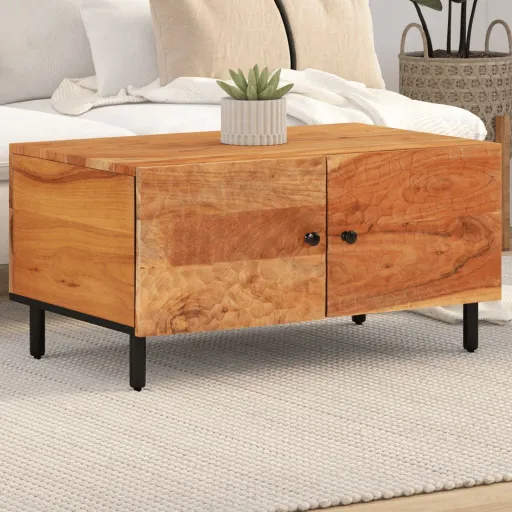 Mesa de Centro 80x50x40 cm Madeira de Acácia Maciça