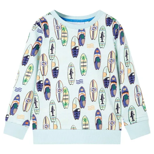 Sweatshirt para Criança Azul-Suave Mesclado 128
